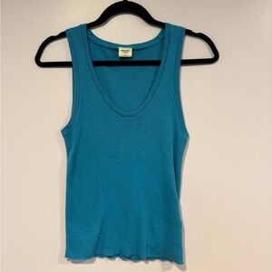 Blue‎ ribbed vintage Abercrombie and fitch knit tank top